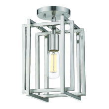 Golden 6070-1SF PW-PW - Golden Lighting Tribeca 1-light Semi-Flush Mount in Pewter